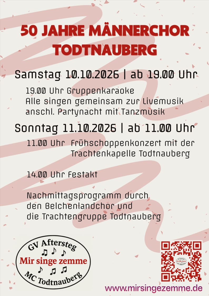 Festakt Männerchor Todtnauberg